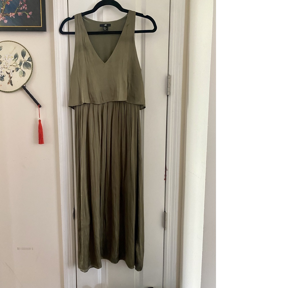 H&M Gold/Bronze Maxi Dress (Size 6 US) - Picture 1 of 7